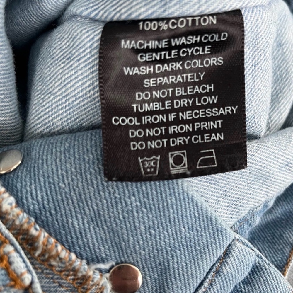 Maniere De Voir Eccentric Inside Out Distressed Grunge Jeans Sz UK 8 / US 4 - Picture 6 of 8